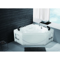 White 2 Person Hydrotherapy Computerized Massage Indoor Whirlpool Jetted Bathtub Hot Tub